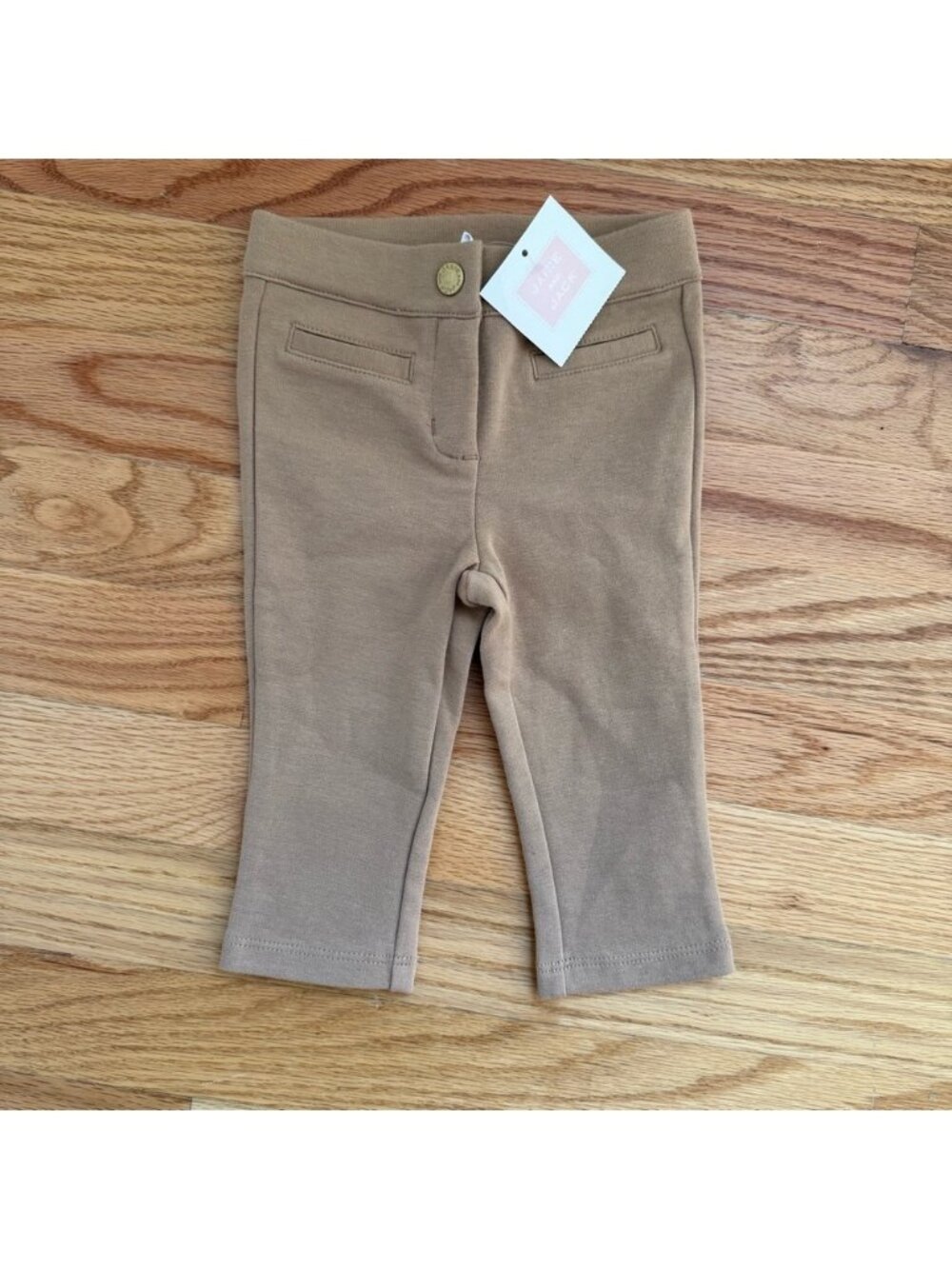 Janie and Jack Tan Ponte Leggings 6-12m NWT